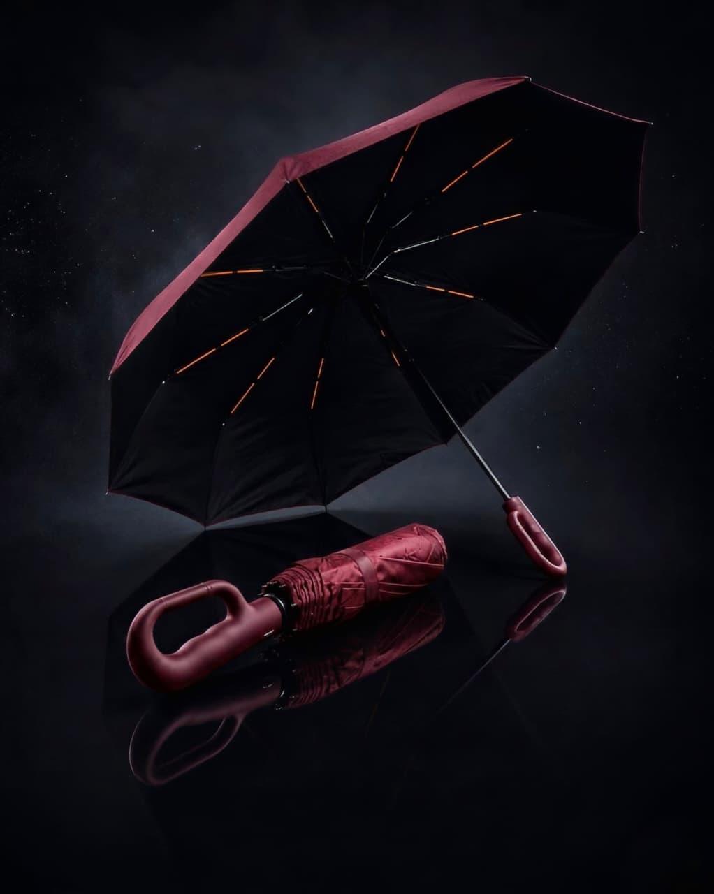Premium Windproof Umbrella With Carbiner Handle