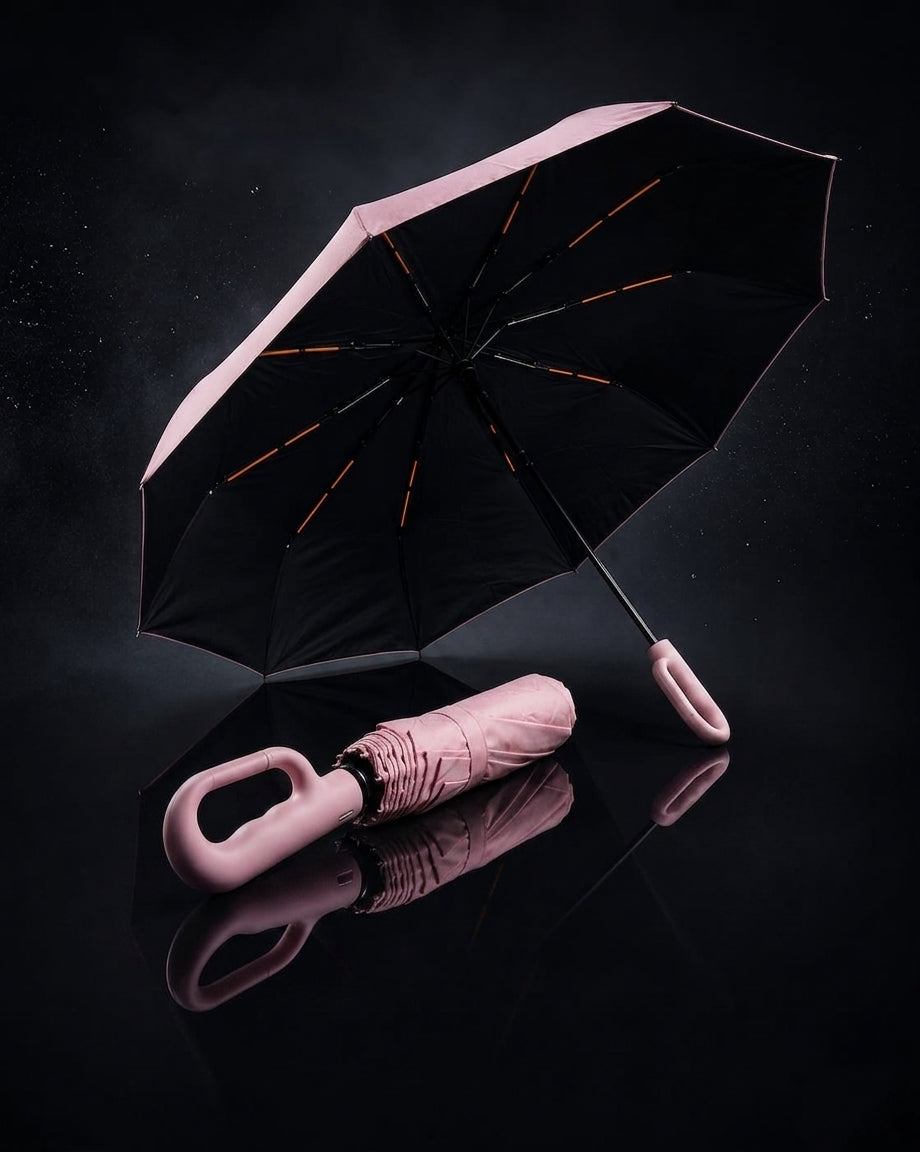 Premium Windproof Umbrella With Carbiner Handle