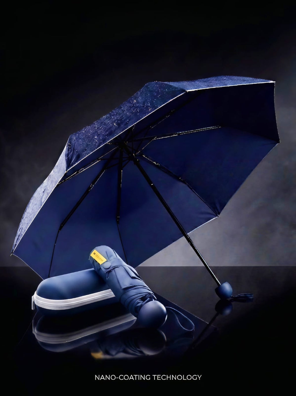 Mini Fold-able Capsule Travel Umbrella With Protective Case