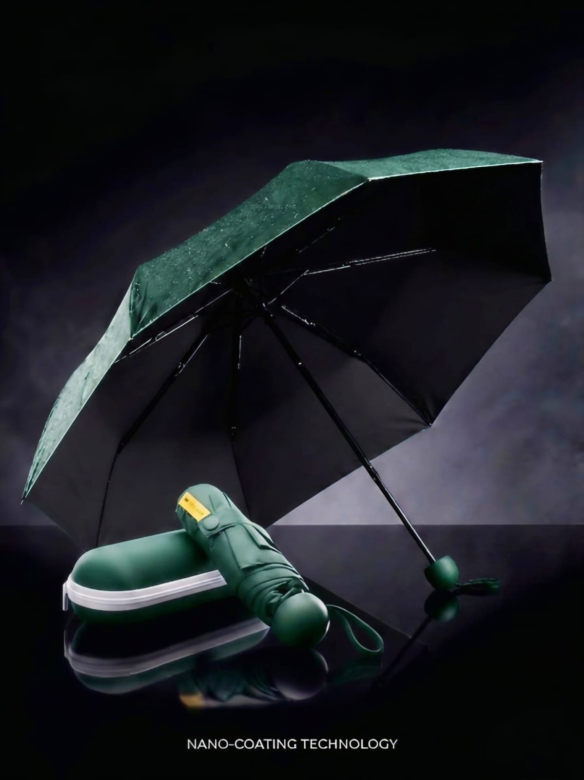 Mini Fold-able Capsule Travel Umbrella With Protective Case