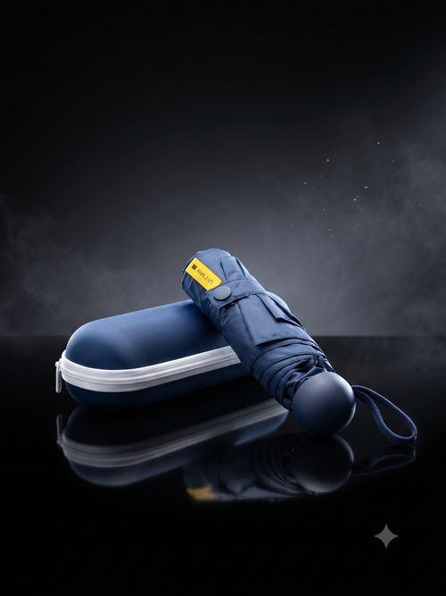 Mini Fold-able Capsule Travel Umbrella With Protective Case