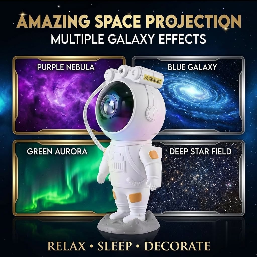 Multiple galaxy effects: purple nebula, blue galaxy, green aurora, deep star field