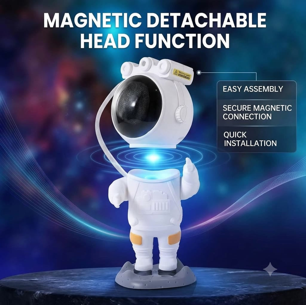 Magnetic detachable head for easy assembly