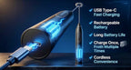 USB Type-C fast charging and long battery life feature detail