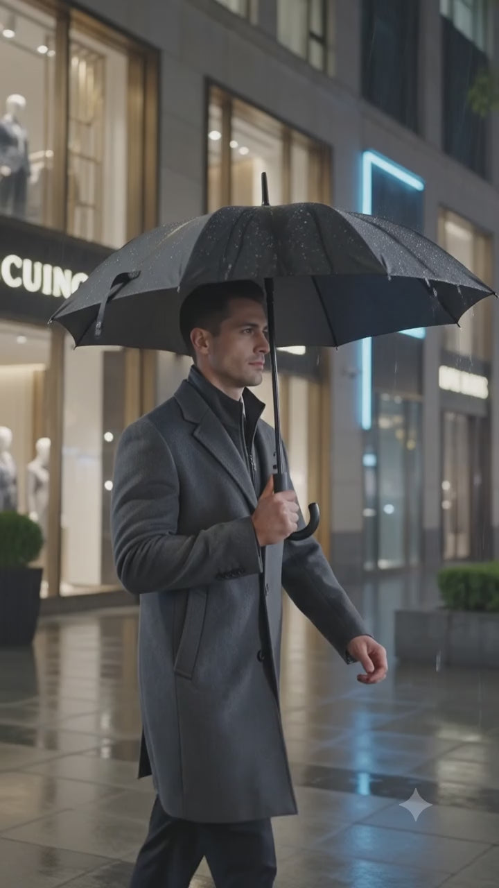 Premium Windproof Umbrella With Carbiner Handle